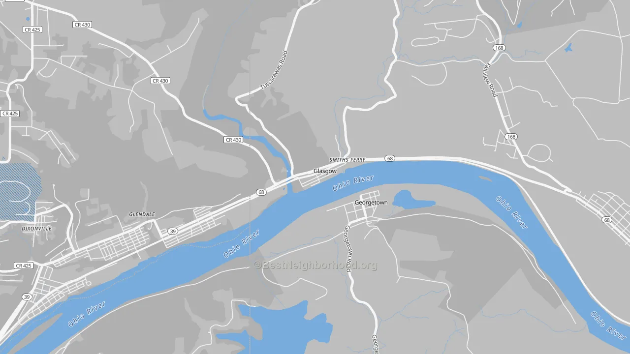 Transit Grade map of Glasgow, PA