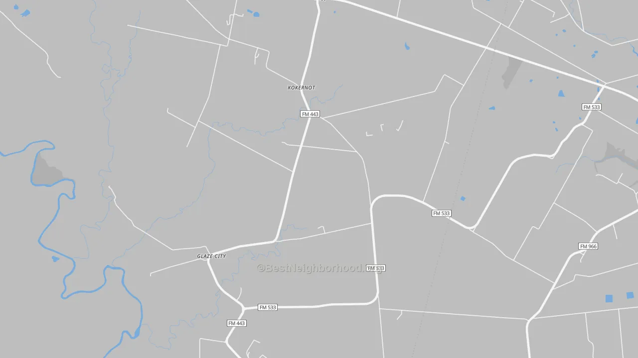 Transit Grade map of Glaze City, TX