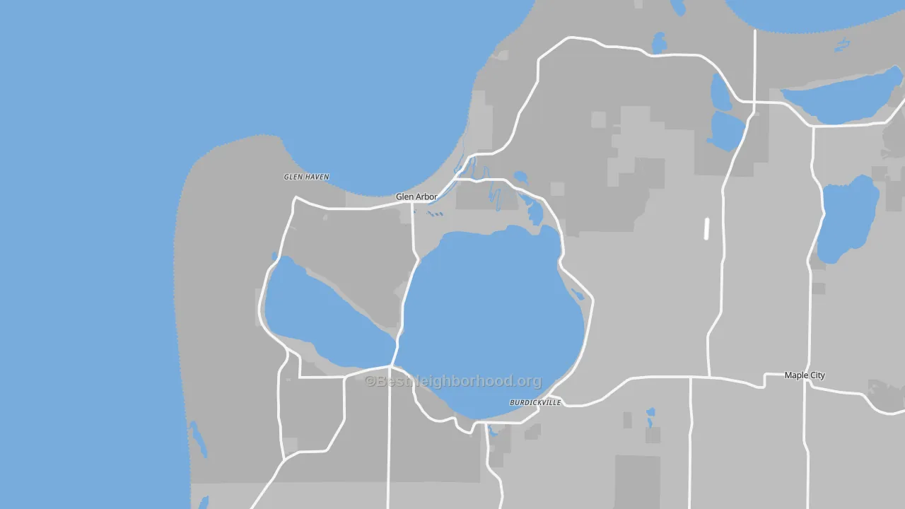 Transit Grade map of Glen Arbor, MI