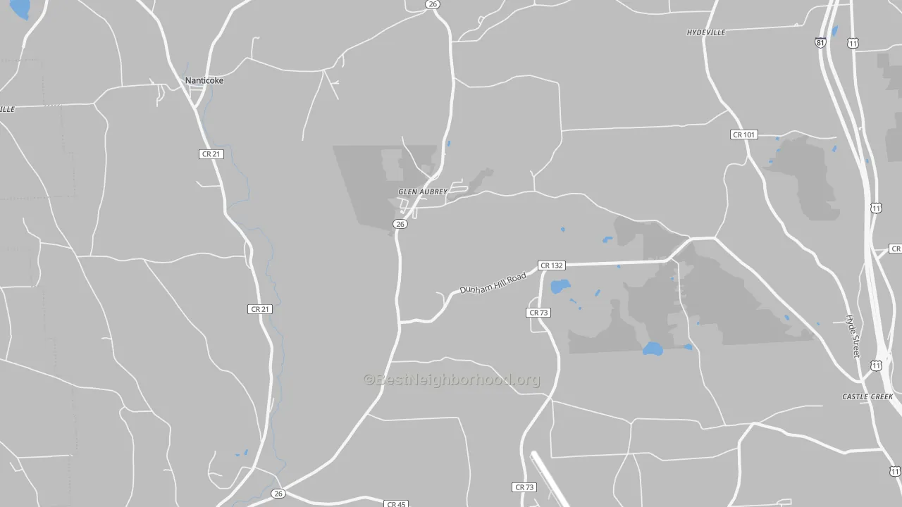 Transit Grade map of Glen Aubrey, NY
