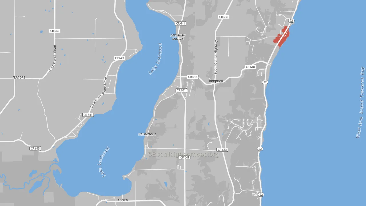 Transit Grade map of Glen Haven, MI