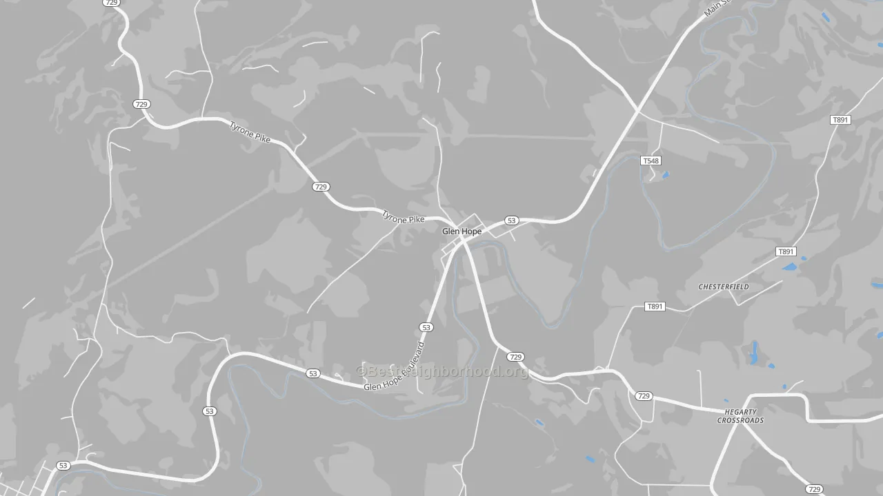 Transit Grade map of Glen Hope, PA