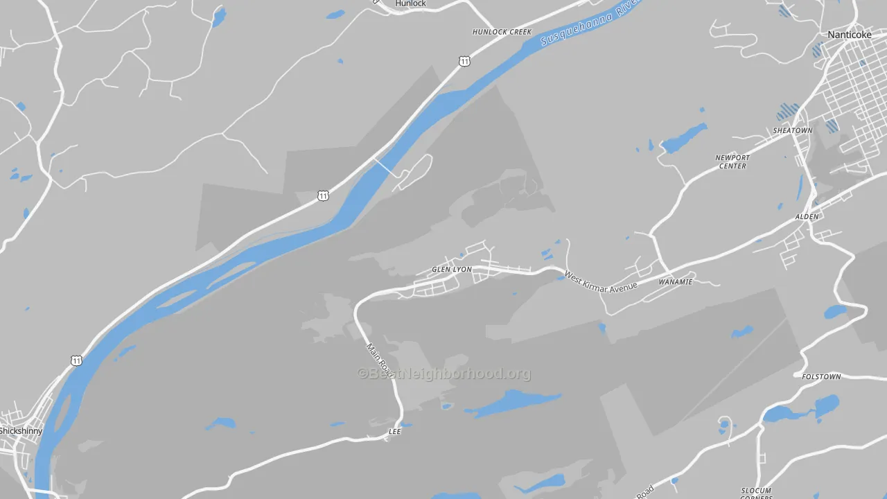 Transit Grade map of Glen Lyon, PA