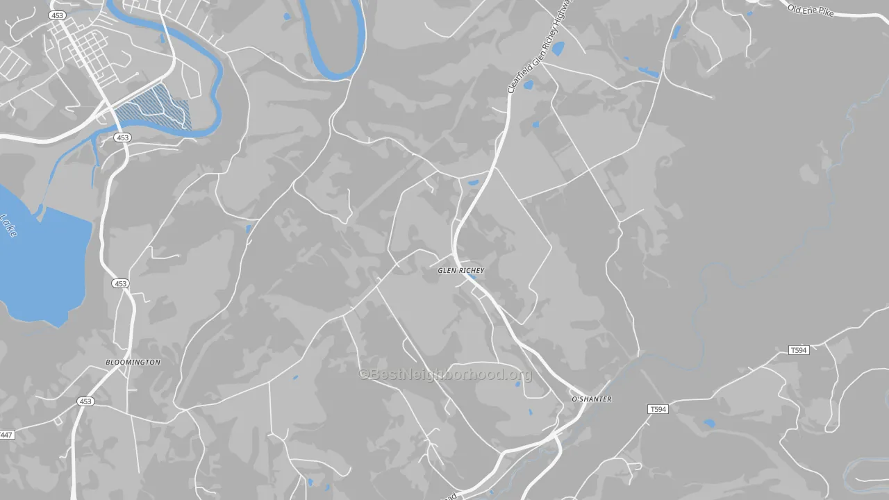 Transit Grade map of Glen Richey, PA