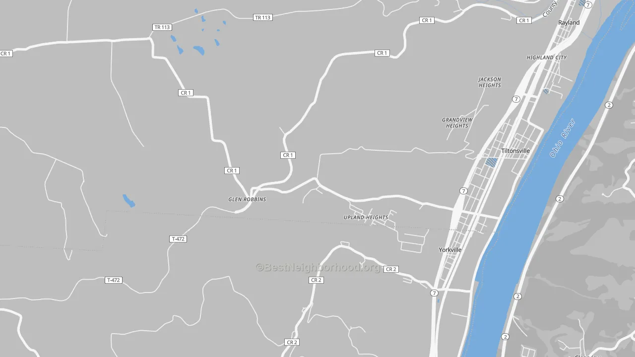 Transit Grade map of Glen Robbins, OH
