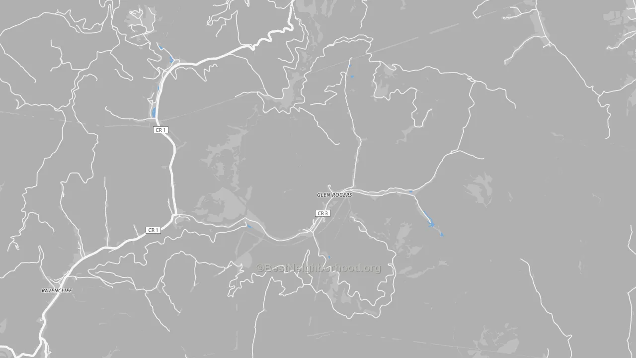 Transit Grade map of Glen Rogers, WV