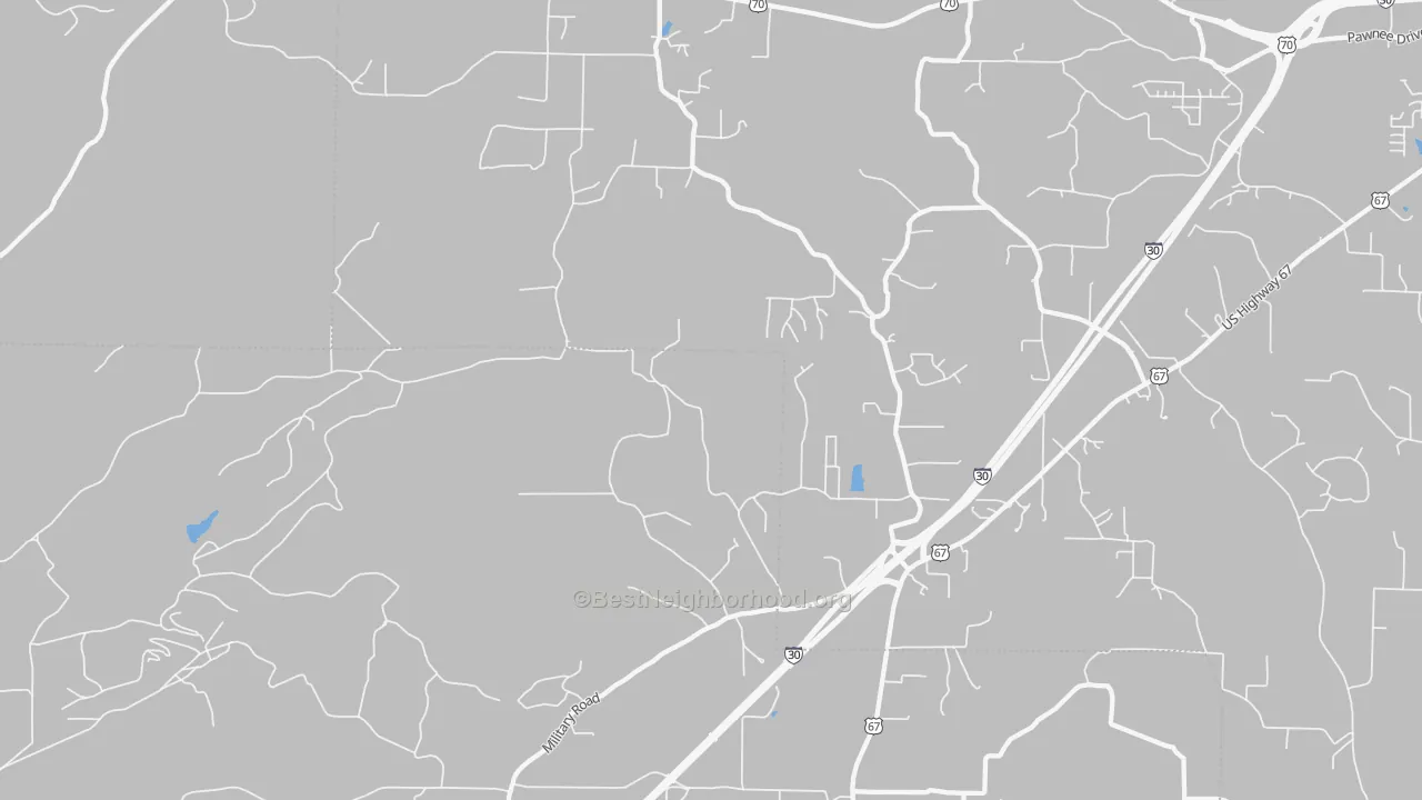Transit Grade map of Glen Rose, AR