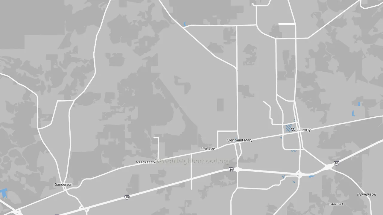 Transit Grade map of Glen St. Mary, FL