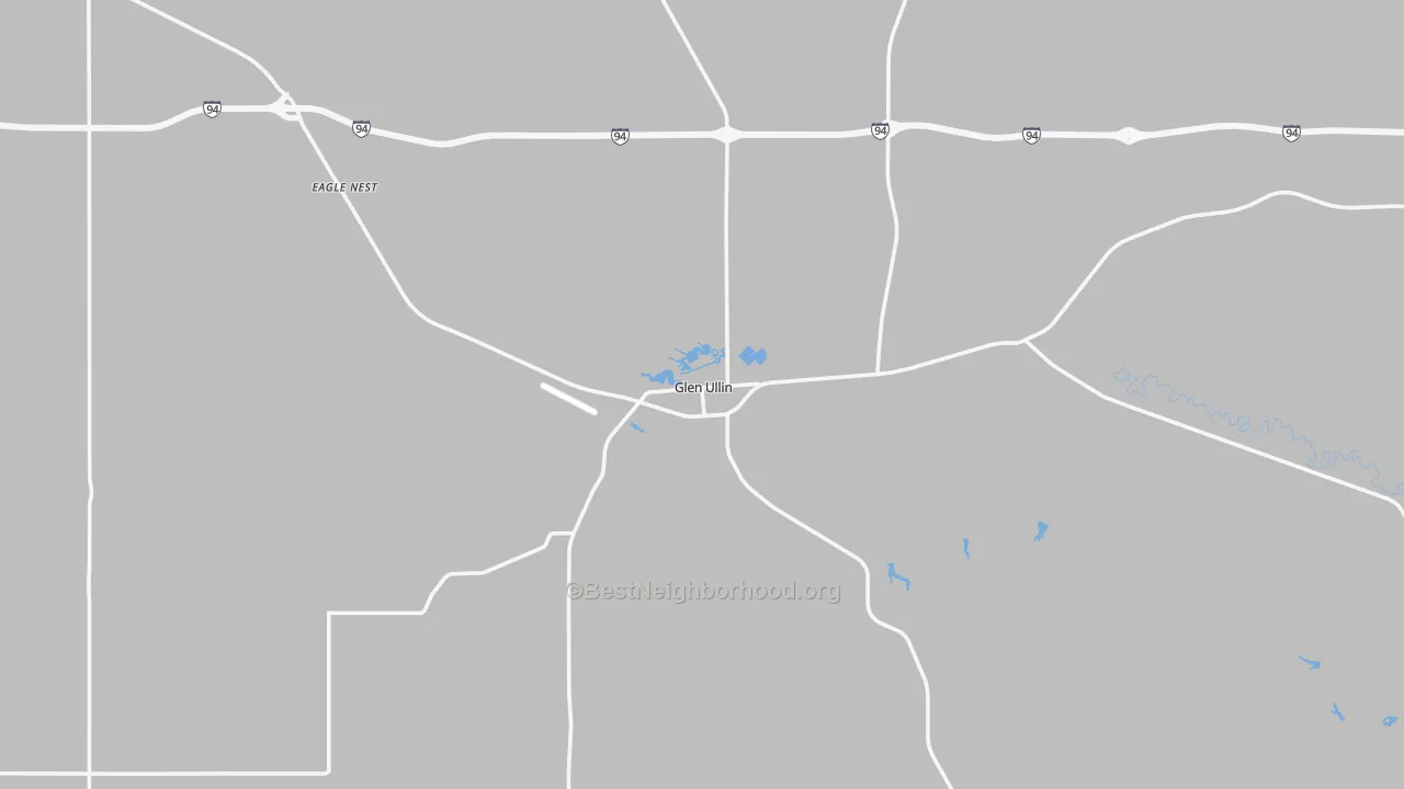 Transit Grade map of Glen Ullin, ND