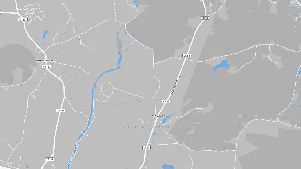 Transit Grade map of Glen Wild, NY