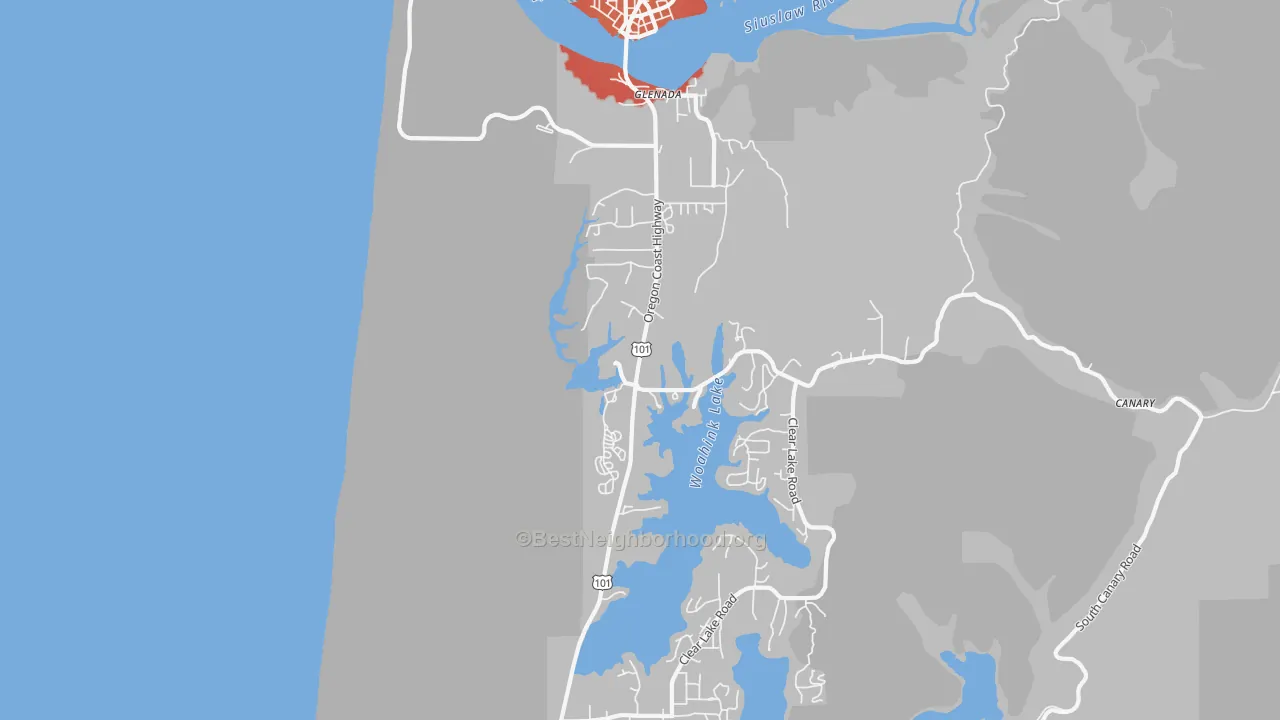 Transit Grade map of Glenada, OR