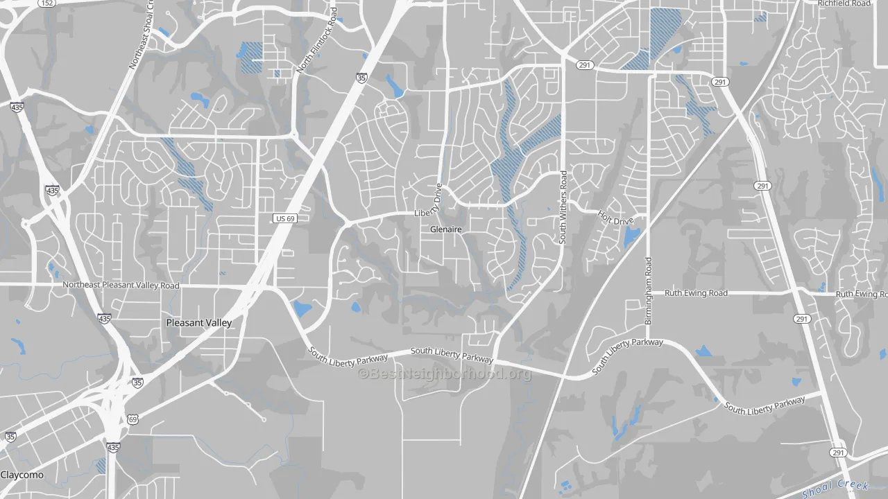 Transit Grade map of Glenaire, MO