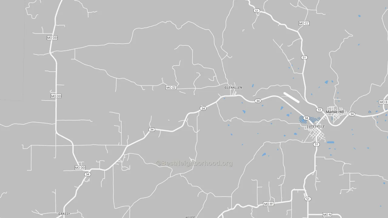 Transit Grade map of Glenallen, MO