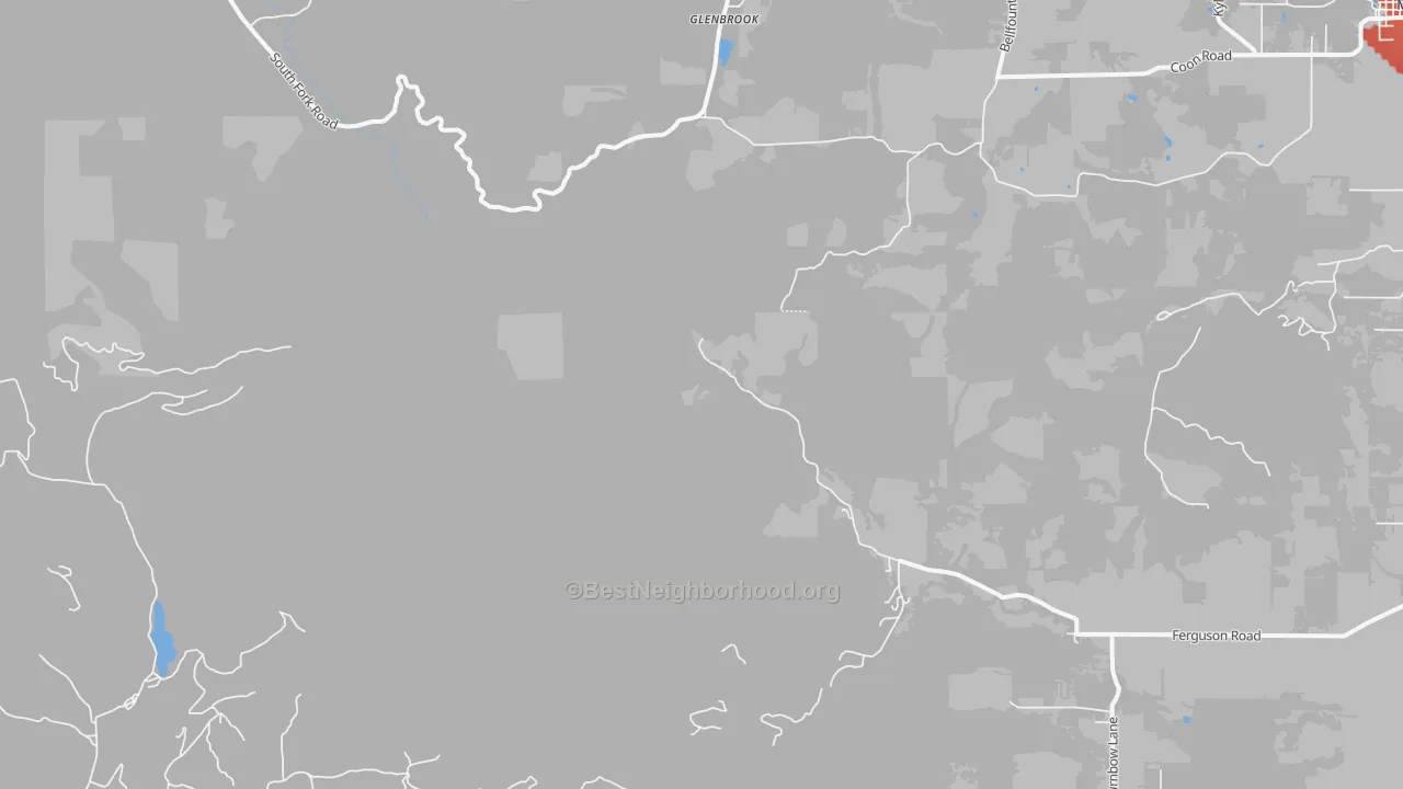 Transit Grade map of Glenbrook, OR