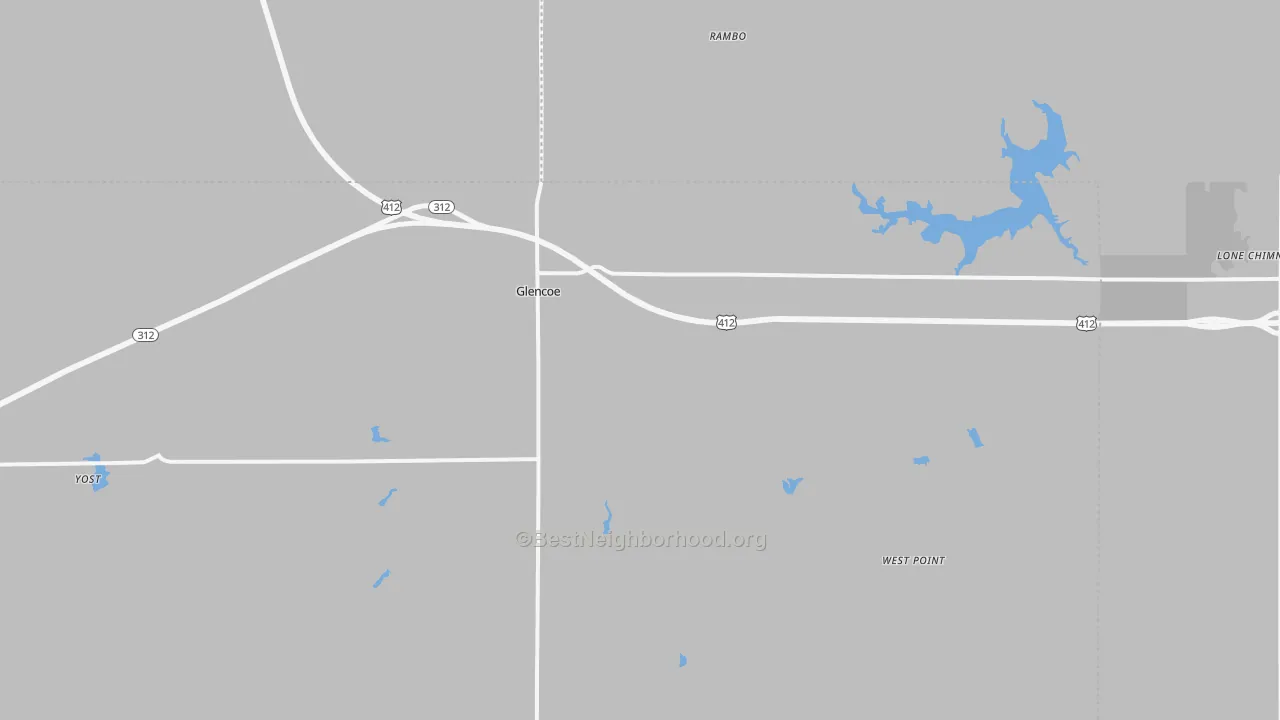 Transit Grade map of Glencoe, OK