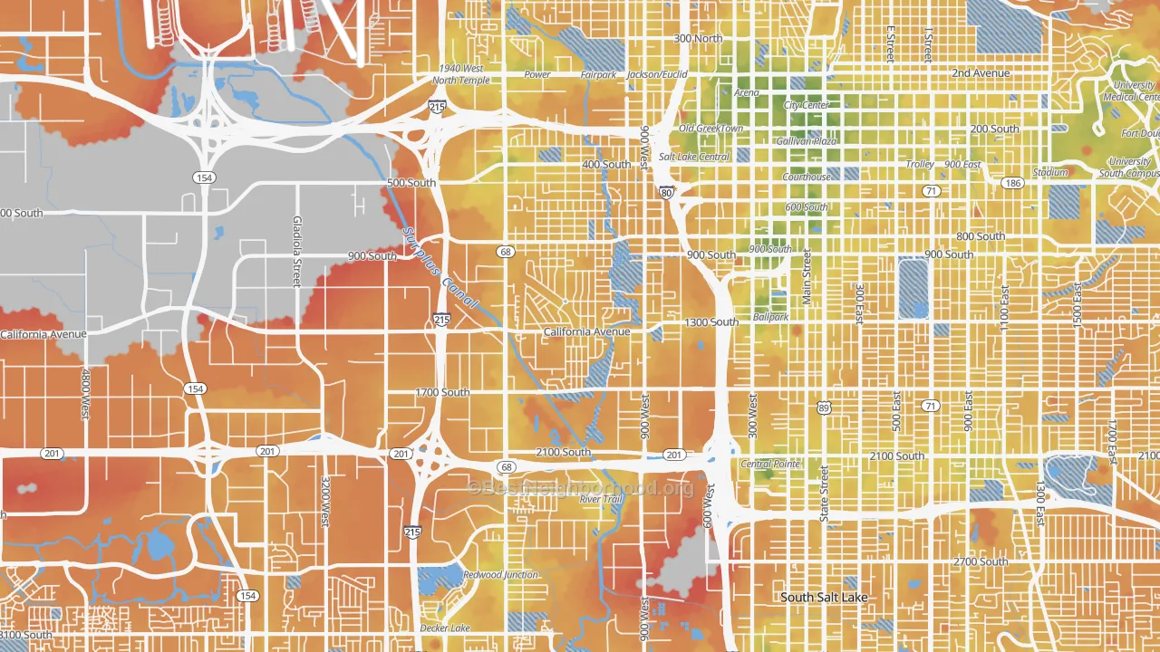Transit Grade map of Glendale, Salt Lake City, UT