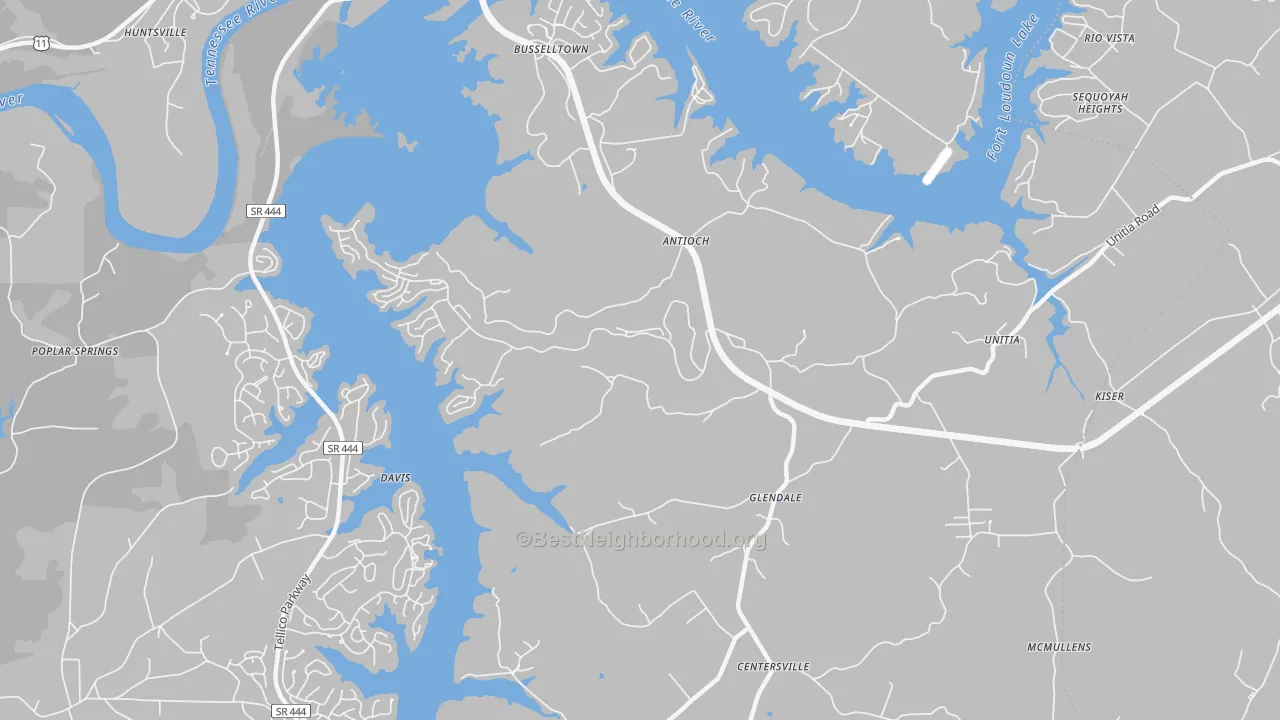 Transit Grade map of Glendale, TN