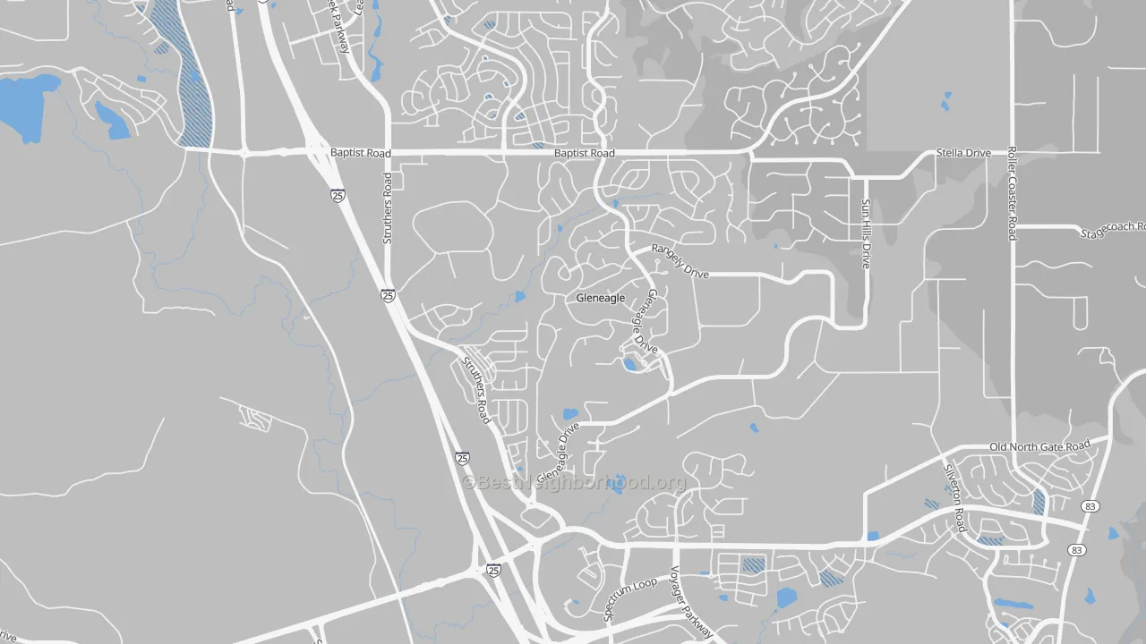 Transit Grade map of Gleneagle, CO