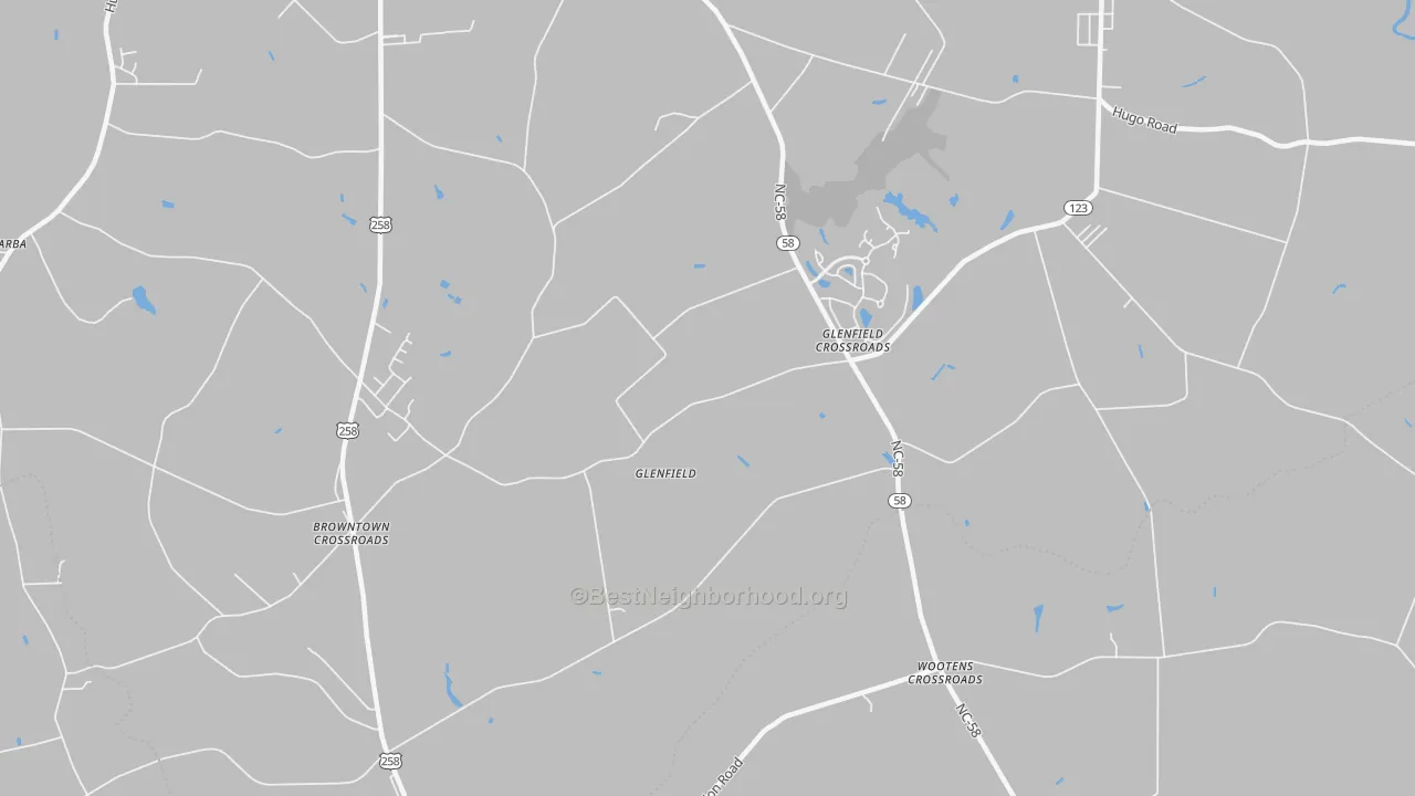 Transit Grade map of Glenfield, NC