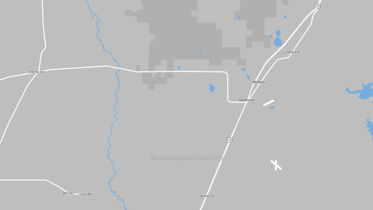 Transit Grade map of Glenmora, LA