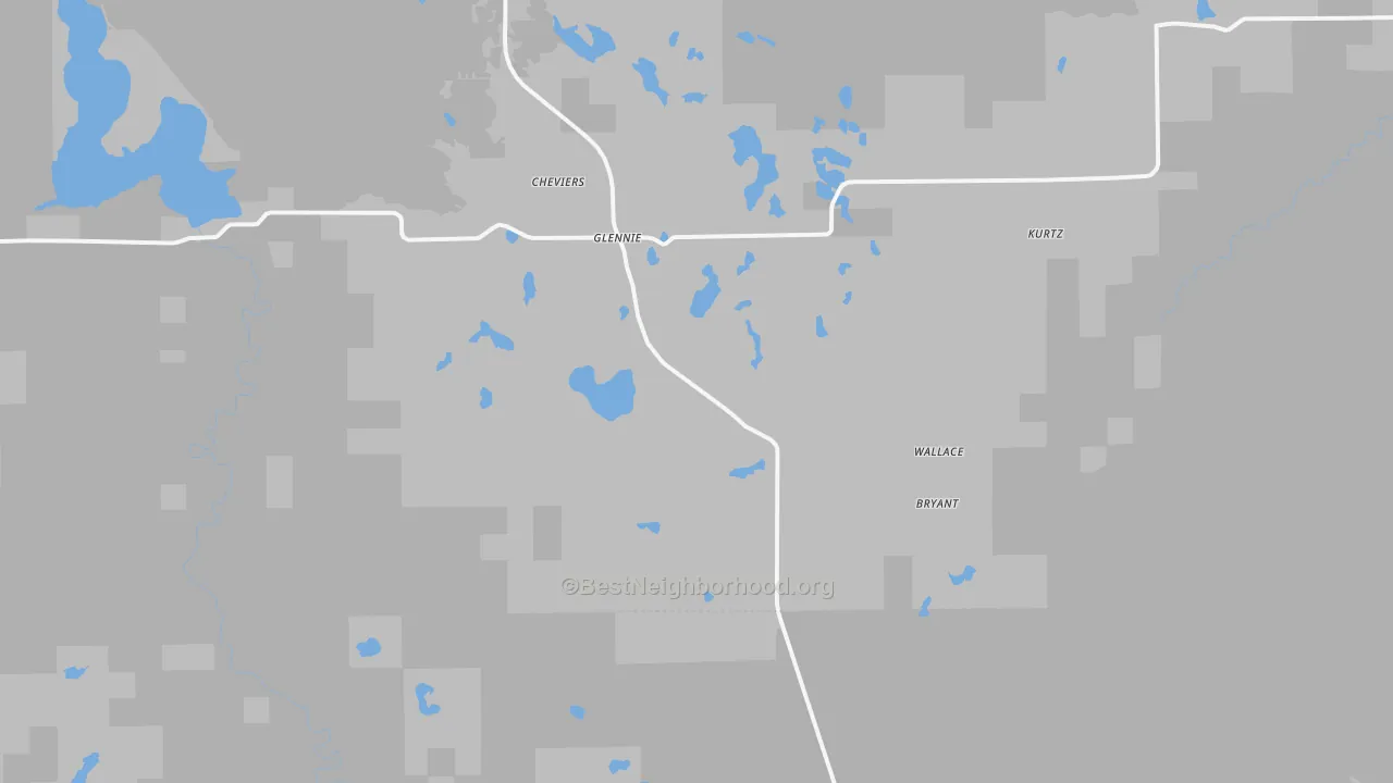 Transit Grade map of Glennie, MI