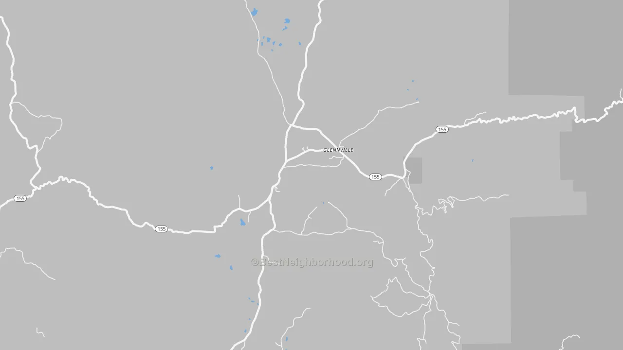 Transit Grade map of Glennville, CA