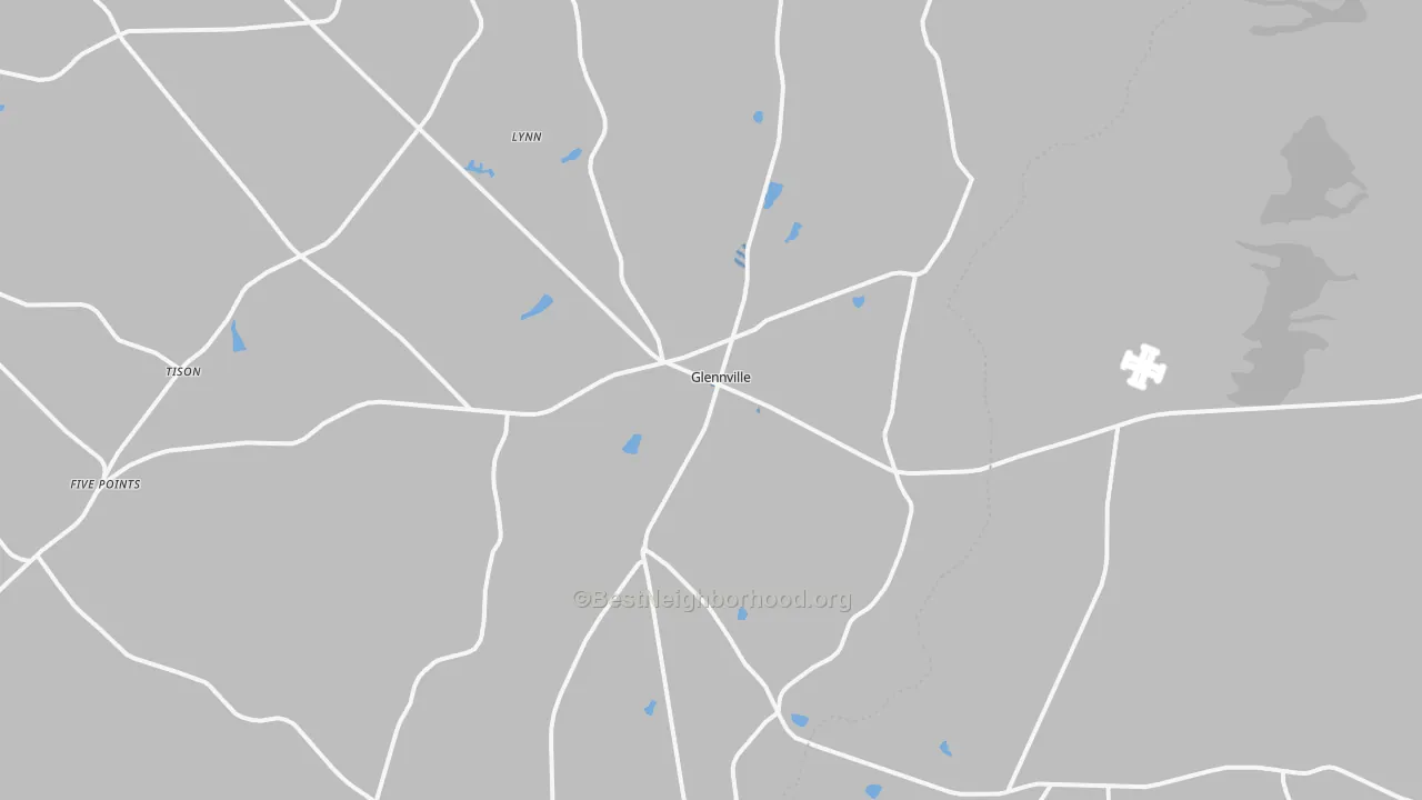 Transit Grade map of Glennville, GA