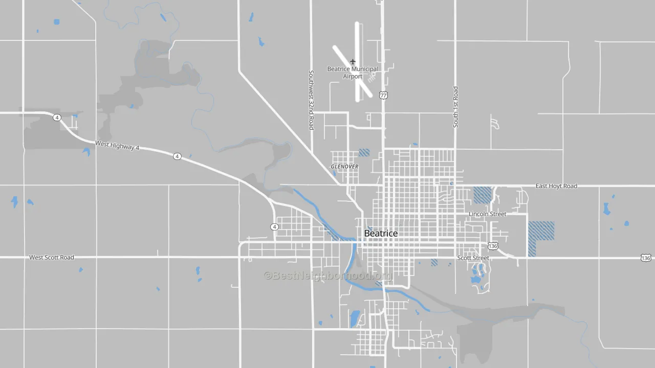 Transit Grade map of Glenover, NE