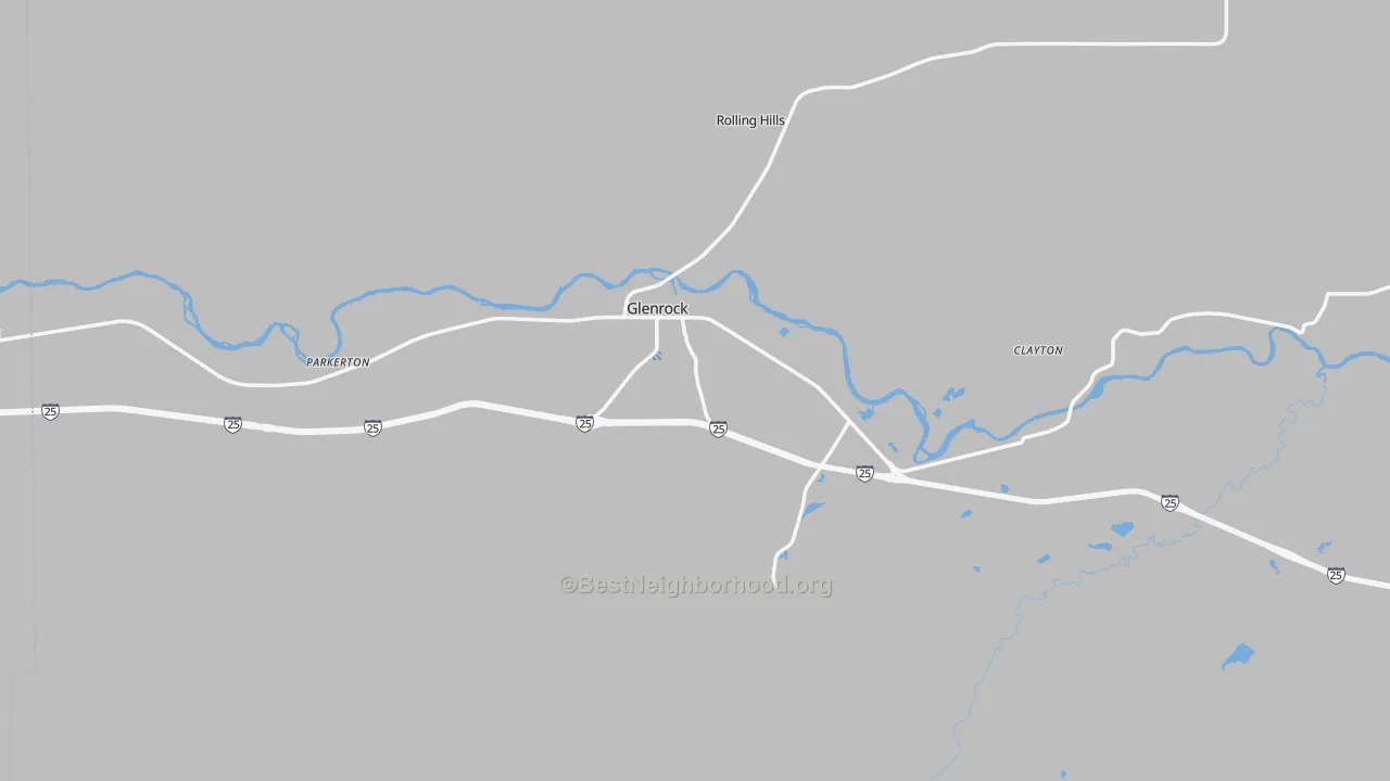 Transit Grade map of Glenrock, WY