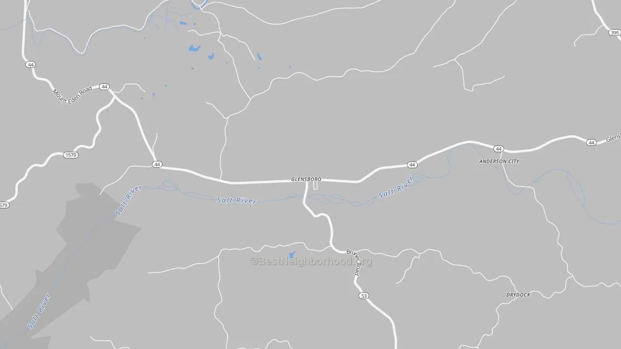 Transit Grade map of Glensboro, KY