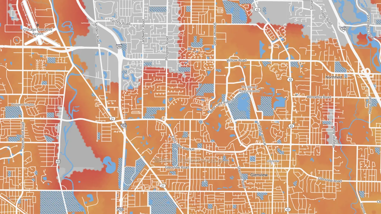 Transit Grade map of Glenview Nas, IL