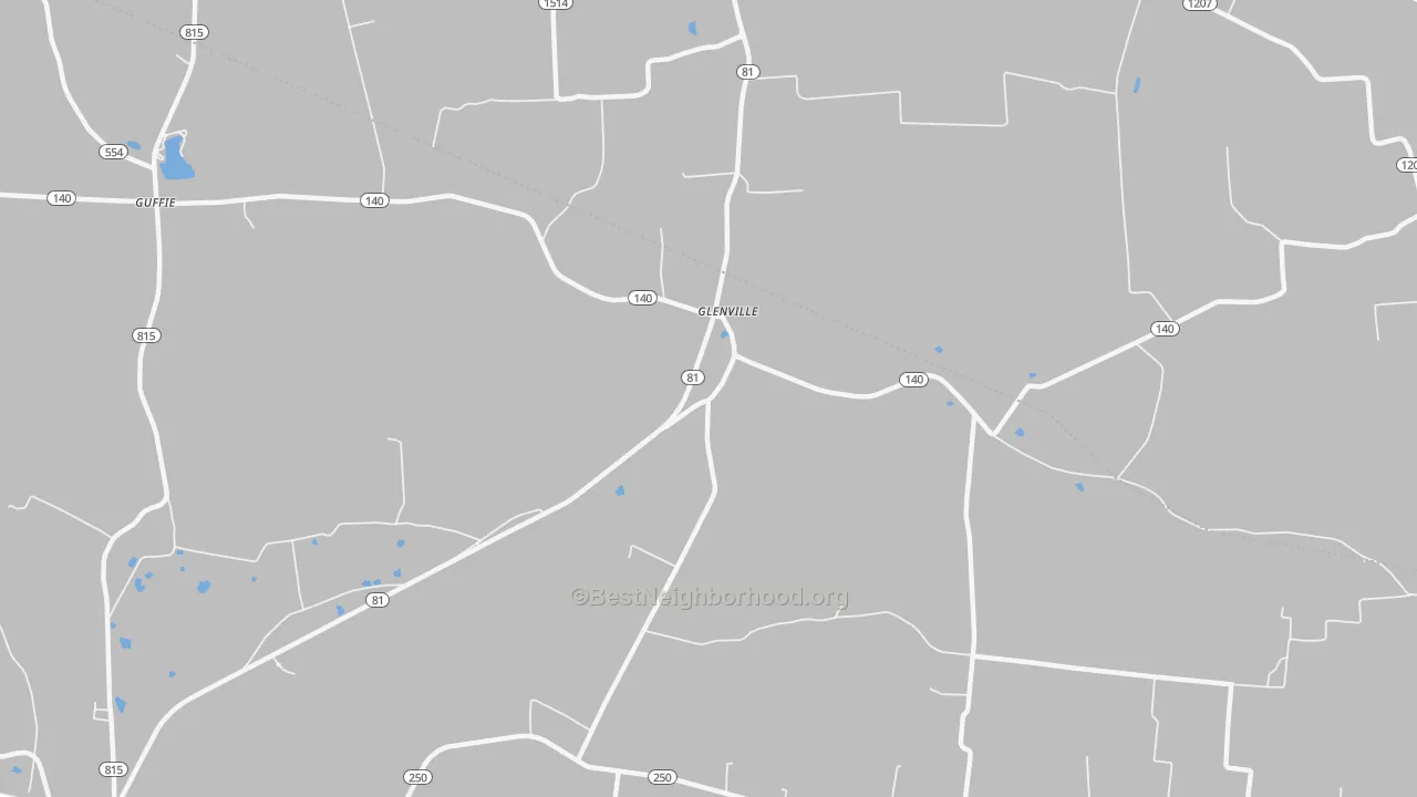 Transit Grade map of Glenville, KY
