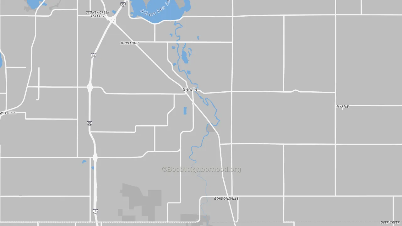 Transit Grade map of Glenville, MN