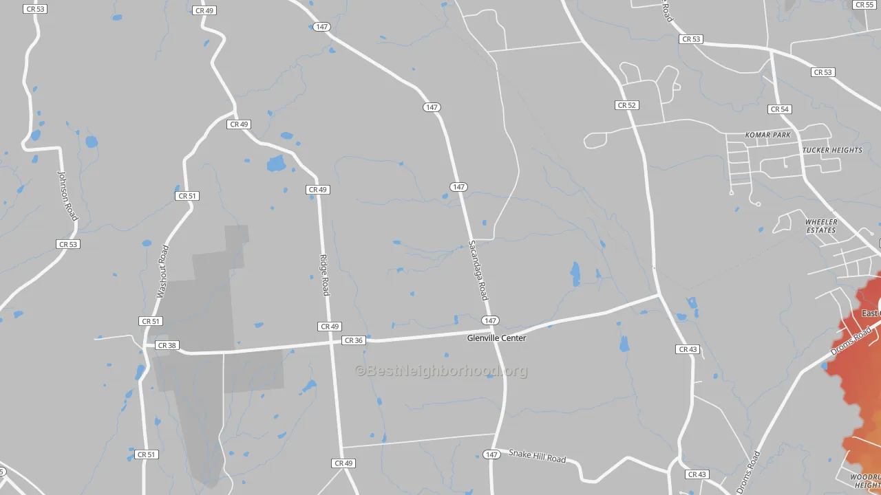 Transit Grade map of Glenville, NY