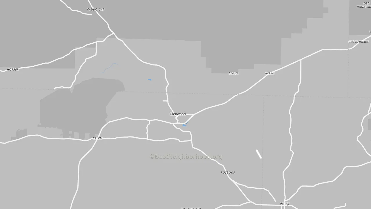 Transit Grade map of Glenwood, AR