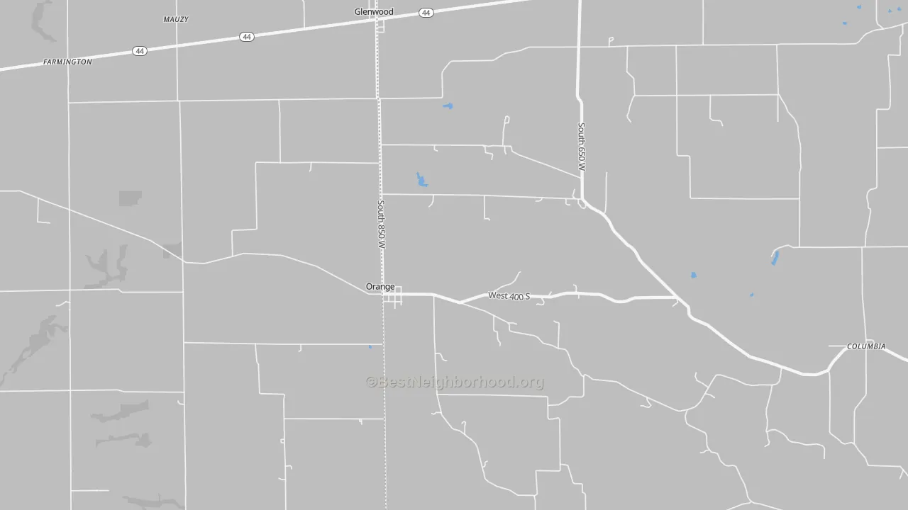 Transit Grade map of Glenwood, IN