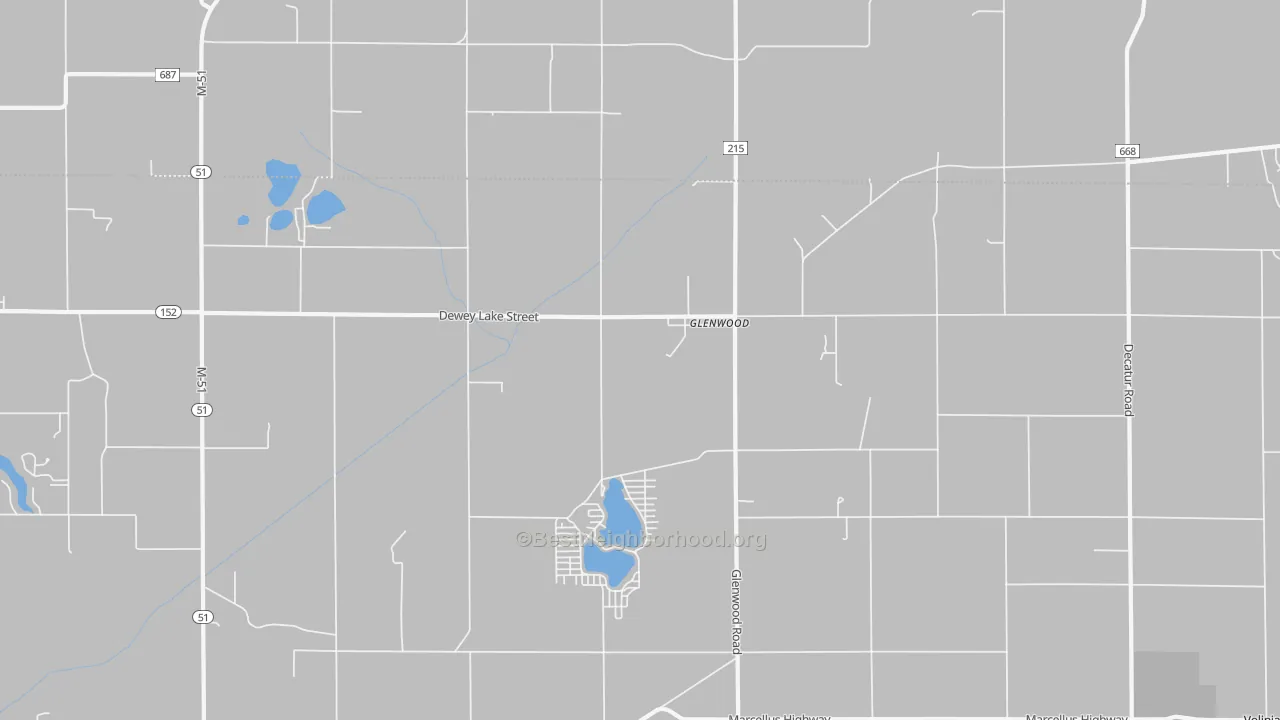 Transit Grade map of Glenwood, MI