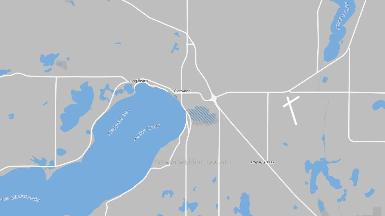 Transit Grade map of Glenwood, MN