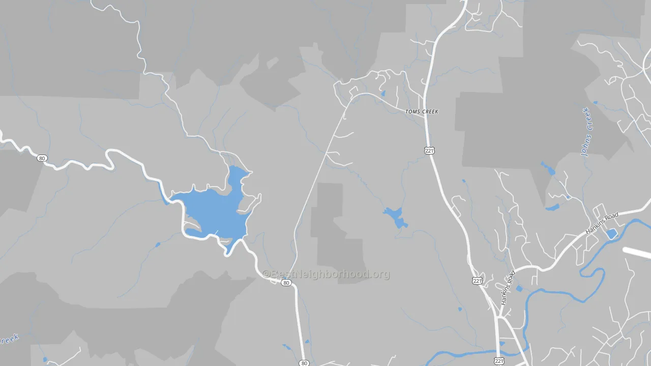 Transit Grade map of Glenwood, NC