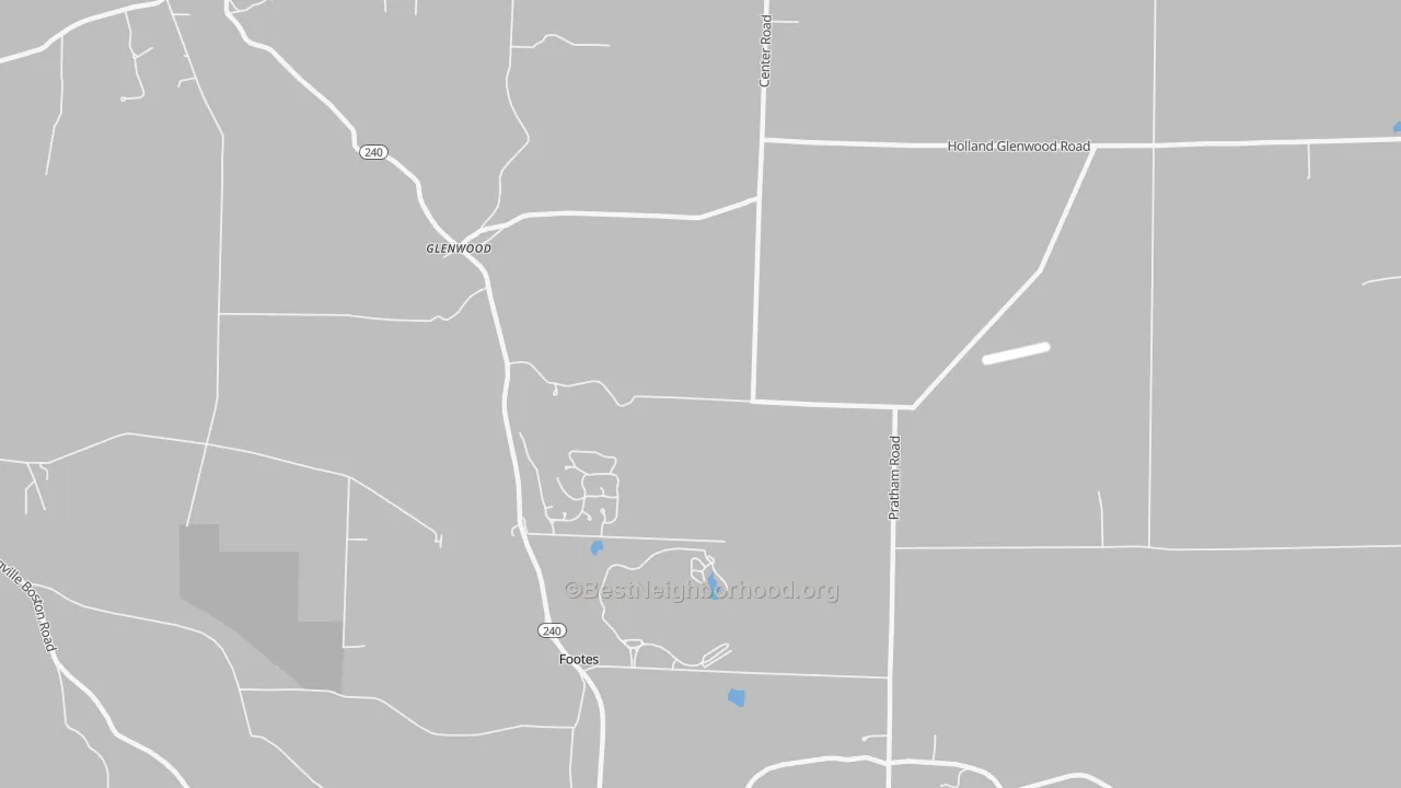 Transit Grade map of Glenwood, NY