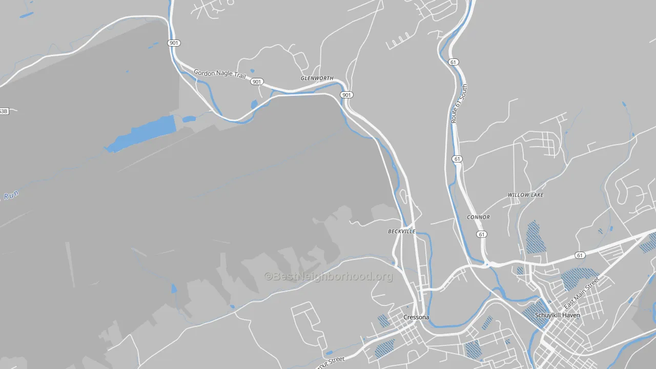 Transit Grade map of Glenworth, PA