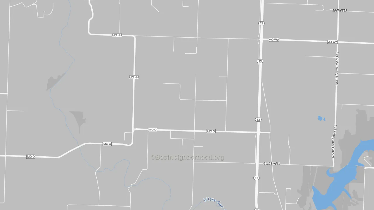 Transit Grade map of Glidewell, MO