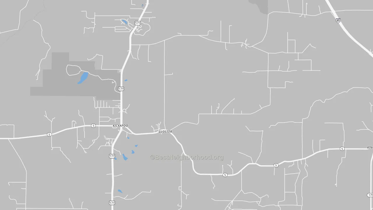 Transit Grade map of Gloster, LA