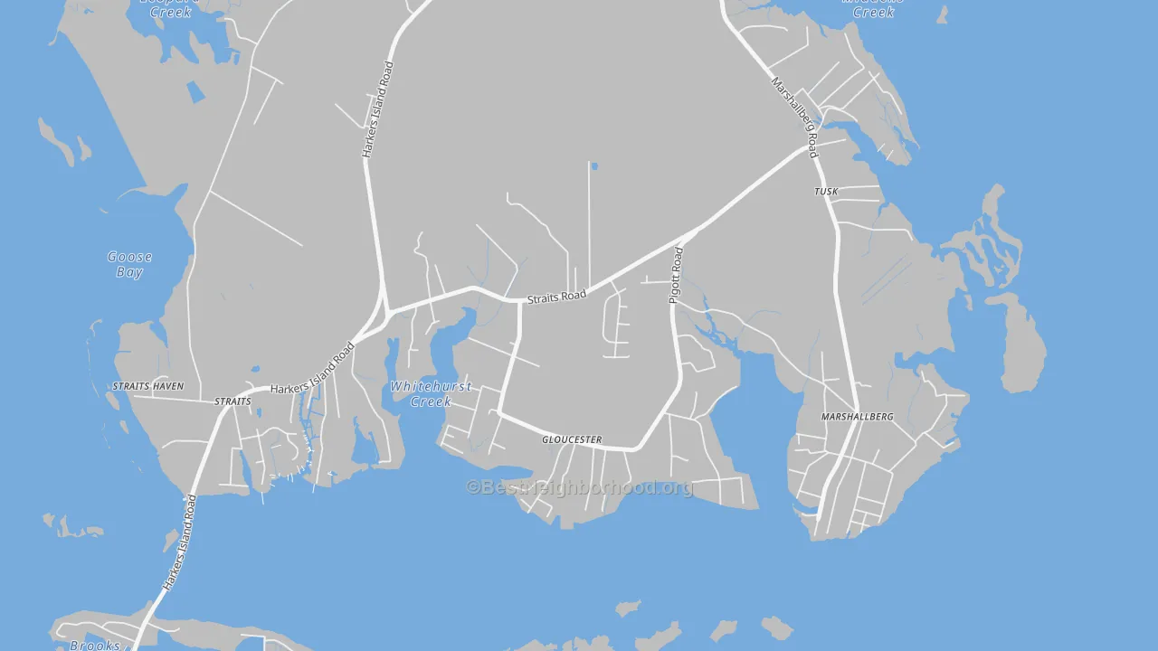 Transit Grade map of Gloucester, NC