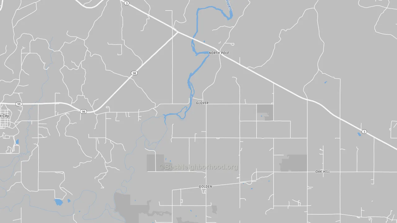 Transit Grade map of Glover, OK