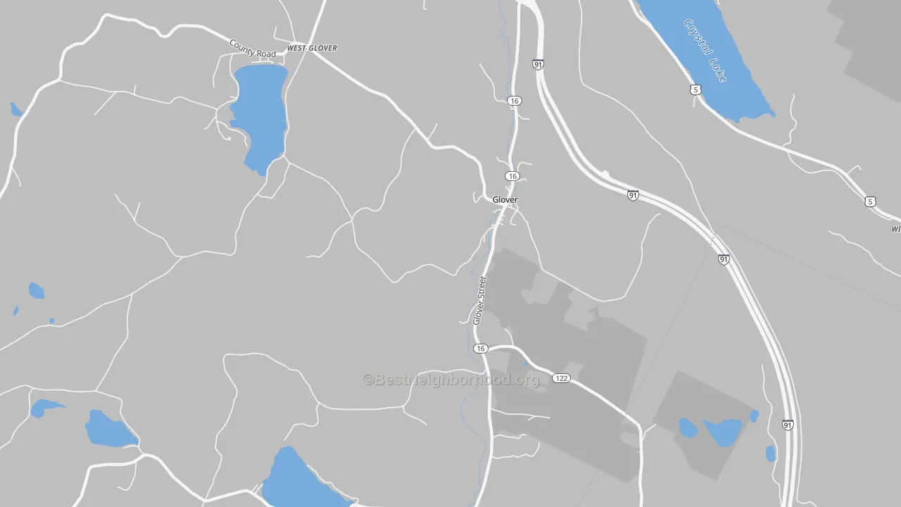 Transit Grade map of Glover, VT
