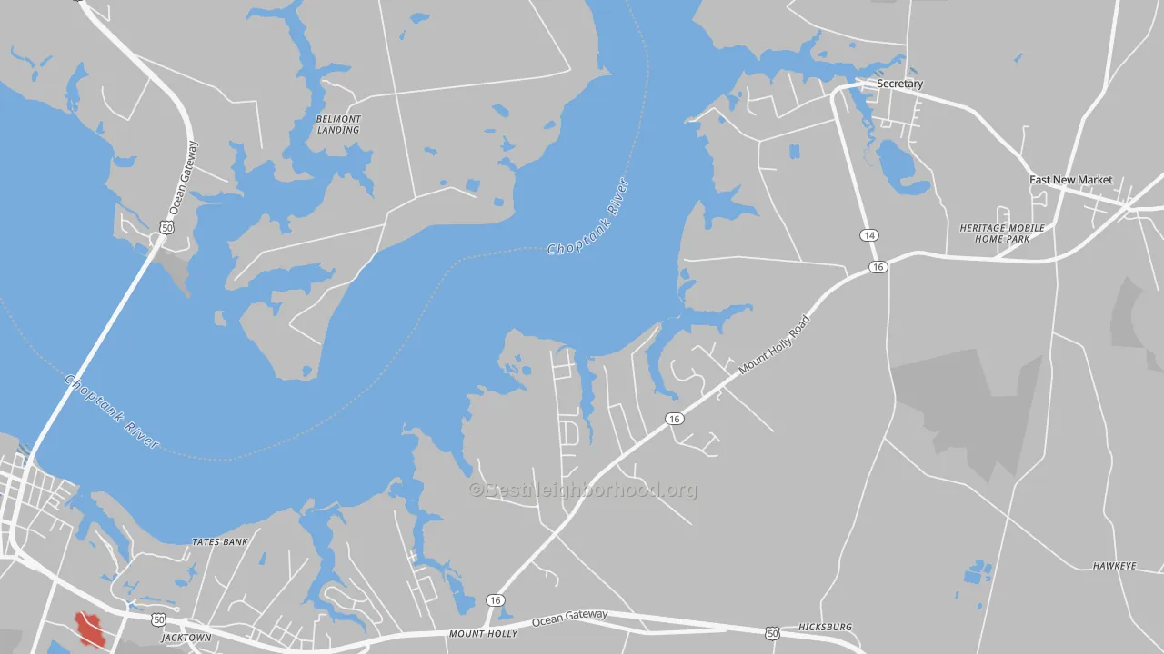 Transit Grade map of Gluckheim, MD