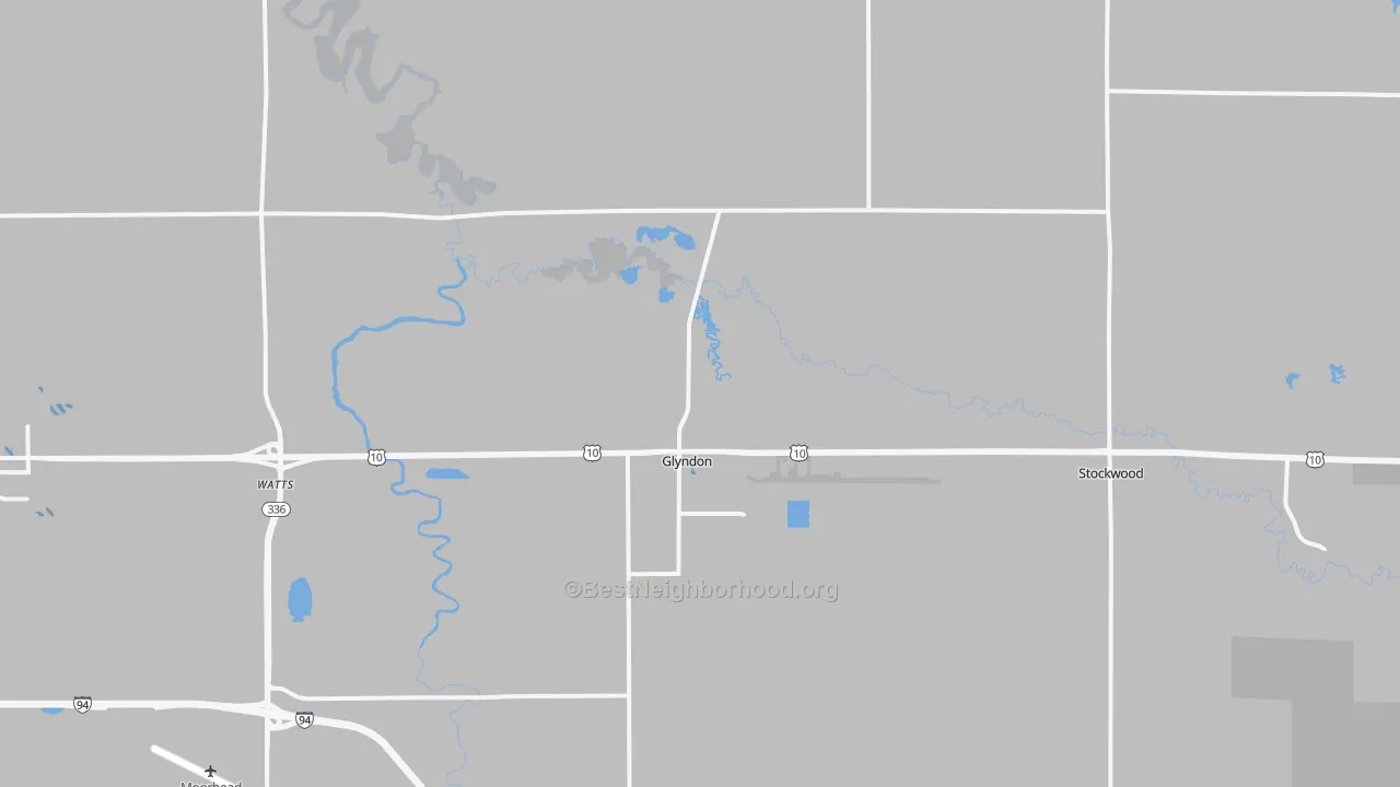 Transit Grade map of Glyndon, MN