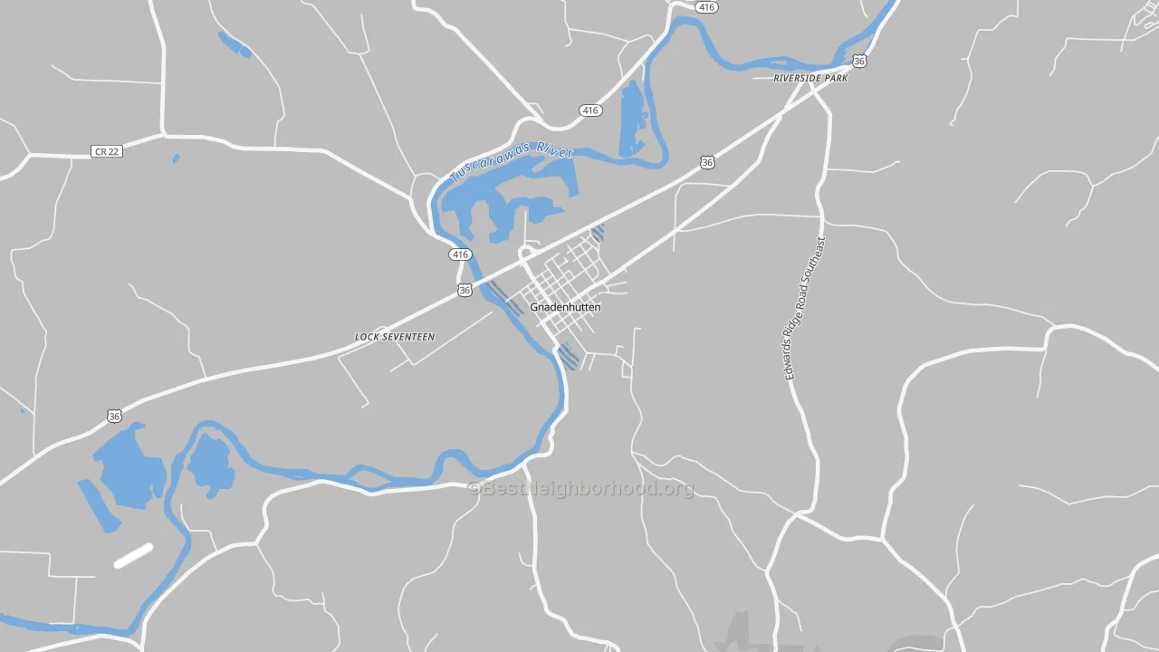 Transit Grade map of Gnadenhutten, OH