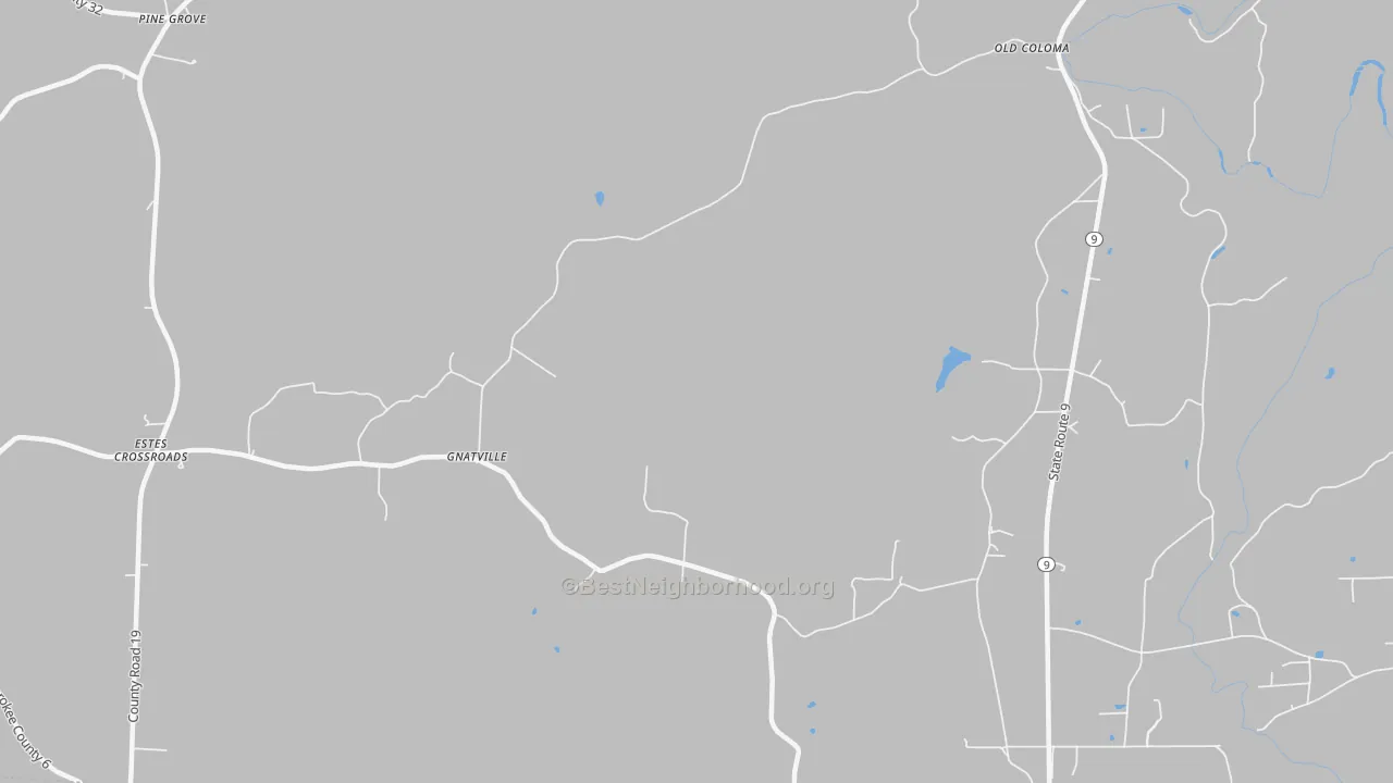Transit Grade map of Gnatville, AL